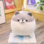 Sanlindou Shiba Inu Gri Köpek 40 cm Peluş Oyuncak