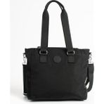 Sanmorris Kadın 4 Gözlü Suya Dayanıklı Siyah Paraşüt Kumaş Ayarlanabilir Çapraz Askılı El ve Omuz Çantası
