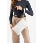 Sanmorris SN 1424 KADIN OMUZ ÇANTASI EL ÇANTASI CLUTCH ÇANTA PORTFÖY ÇANTA BEYAZ
