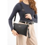 Sanmorris Sn 1424 Kadın Omuz Çantası El Çantası Clutch Çanta Portföy Çanta - One Size - --Siyah