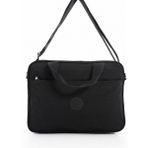 Sanmorris Unisex Klinkır Suya Dayanıklı Laptop Bölmeli Çapraz-El Askılı Siyah Renkli Evrak ve Laptop Çantası - Tek Ebat