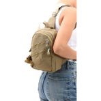 Sanmorris Unisex Krinkıl Kumaş Suya Dayanıklı Çok Bölmeli Omuz Çantası Body Bag 3042 - Standart - Krem