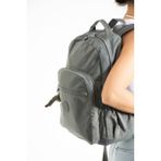 Sanmorris Unisex Suya Dayanıklı Krinkıl Kumaş Çok Gözlü Büyük Boy Laptop Okul ve Sırt Çantası Srg - Koyu Gri