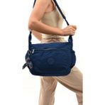 Sanmorris Unisex Suya Dayanıklı Krinkıl Kumaş Çok Gözlü Çapraz Okul, Seyahat ve Omuz Çantası 3045 - Standart - Mavi