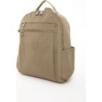 Sanmorris Unisex Suya Dayanıklı Krinkıl Kumaş Çok Gözlü Laptop Okul ve Sırt Çantası 3059 - Krem
