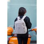 Sanmorris Unisex Suya Dayanıklı Krinkıl Kumaş Çok Gözlü Laptop Okul ve Sırt Çantası SRGN59 - Vizon