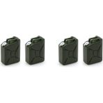Sanning 4 Adet Mini Simülasyon Yakıt Tankı Dekorasyon Araçları 1/8 1/10 Rc Paletli Araba Eksenel SCX10 Trx4 D90, Yeşil (Yurt Dışından)