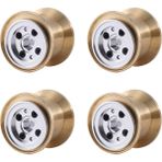 Sanning 4 Adet Pirinç Kelepçe Halkası Metal 1.0 Tekerlek Jant Tekerlek Göbeği Fms FCX24 Max Smasher 1/24 Rc Paletli Araba Yükseltme Aksesuarları, 2 (Yurt Dışından) - Gümüş