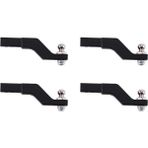 Sanning 4x Rc Araba Metal Römork Kancası Bırak Hitch Alıcısı Için 1/10 Rc Paletli Trx4 -4 Arka Tampon Kancası Yükseltme Parçaları (Yurt Dışından) - Siyah