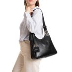 sannora bags Kadın Siyah Salaş Omuz Çantası Büyük Boy Askılı Çanta Günlük