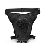 Sannora Bags Siyah Erkek Motorcu Bacak Çantası Su Geçirmez Sert Korumalı Gece Görüşlü Outdoor Bel ve Omuz Çantası