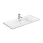 Sanovit Soft 100 cm Beyaz Konsollu Oval Köşeli Lavabo