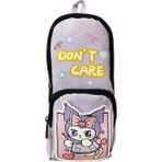 Sanrio Baskılı Kuromi My Melody Kırtasiye Kutusu Karikatür Mor Kalem Kutusu Büyük Kapasite