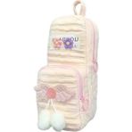 Sanrio Büyük Kapasiteli Papatya Ponpon Detaylı Kalem Kutusu Kalemlik - 6GA-Pembe