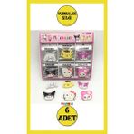 Sanrio Figürlü Yumuşak Silgi - Hello Kitty - Kuromi - My Melody - Cinnamoroll 6 Lı Set - 6 Adet