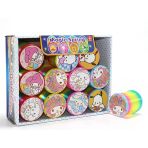 Sanrio Karakterli Magic Spring Stres Yayı - Standlı Gökkuşağı Renkli Oyuncak Seti 12'Li Liv988