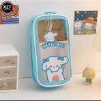 Sanrio Kawaii Şeffaf Kapaklı Geniş Kapasiteli Kanvas Special Kalemlik Cüzdan Okul Öncesi Hediyelik - Mavi