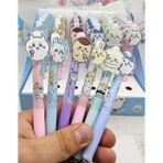 Sanrio Kawaii Sevimli Figürlü Silinebilir Tükenmez Kalem Mavi Mürekkep Silinebilir Hediyelik 1 Adet - Pembe - Altın