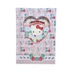 Sanrio Lisanslı Hello Kitty Sert Kapak Not Defteri – 96 Yaprak Çilek ve Kalp Temalı Pastel Tasarım