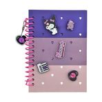 Sanrio Lisanslı Kuromi Özel Tasarım Spiral Telli 80 Sayfa Not Defteri