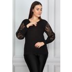 Şans 65N17976 Siyah Kadın Bluz