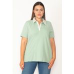 Şans 65N27322 Yeşil Kadın Bluz