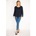 Şans 65N35217 Lacivert Kadın Bluz