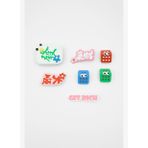 Şans Zarları ve "Get Rich" Temalı Kawaii Çanta Süsü Seti+Delgeç(Delgeç hediye)