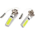 Sant Kuee 2 Adet H3 15W LED Cob Drl Lamba Beyaz Sürüş Kafası Ampuller (Yurt Dışından) - Set - Siyah