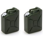 Sant Kuee 2 Adet Mini Simülasyon Yakıt Tankı Dekorasyon Araçları Eksenel SCX10 90046 AXI03007 Trx4 D90 Rc Paletli, Yeşil (Yurt Dışından)