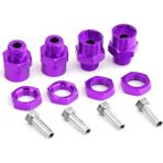 Sant Kuee 4 Adet Metal Altıgen Adaptör 12MM Ila 17MM Tekerlek Altıgen Adaptör Uzatma Dönüşüm Somunları 1/10 Rc Araba Için, Mor (Yurt Dışından)