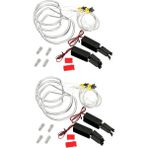 Sant Kuee E46 3 Serisi Için 8x Ccfl Angel Eye Halo LED Halka Işık Beyaz Projektör Olmayan (Yurt Dışından) - Set - Siyah