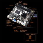 Sant Kuee H61 Masaüstü Anakart H61ME LGA1155 2xddr3 Yuvaları 16G'YE Kadar Nvme M.2 Wıfı M.2 PCI-E16X Itx H61-ME Bilgisayar Anakartı (Yurt Dışından)