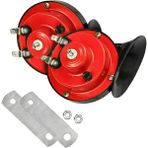 Sant Kuee Kamyonlar Için 300DB Süper Tren Kornası Araba Tekne Motosiklet Elektrikli KORNA-12V Çift (Yurt Dışından) - Siyah