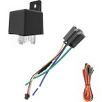 Sant Kuee Röle Gps Takip Cihazı Araba CJ730 9-90 V Kesim Yakıt Acc Mini Motosiklet Gps Gerçek Zamanlı Parça Titreşim Uyarısı Ücretsız App, 2g Tespit (Yurt Dışından) - Siyah