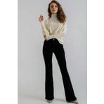 SANTA BELLA Angel Ispanyol Likralı Yüksek Bel Simsiyah Flare Jeans Pantolon-beden Tablomuz Mevcuttur