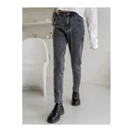 SANTA BELLA Linda Füme Yüksek Bel Boyfriend Mom Jeans Kot Pantolon