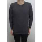 Santa Fistan Store Erkek Antrasit Düz Spor Kesim Normal Kalıp Bisiklet Yaka Uzun Kollu Body - XL
