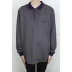 Santa Fistan Store Erkek Çizgili Klasik Kesim Rahat Kalıp Polo Yaka Tek Cep Battal Kışlık Kazak - Kahverengi - 4XL