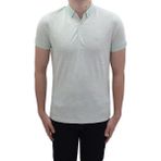 Santa Fistan Store Erkek Çizgili Spor Kesim Dar Kalıp Cepsiz Polo Yaka T-Shirt - Yeşil - 2XL