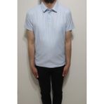 Santa Fistan Store Erkek Çizgili Spor Kesim Rahat Kalıp Polo Yaka T-Shirt - Mavi