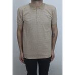 Santa Fistan Store Erkek Desenli Klasik Kesim Normal Kalıp Polo Yaka Tişört - XL - Camel