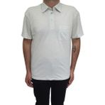 Santa Fistan Store Erkek Desenli Klasik Kesim Rahat Kalıp Tek Cepli Gömlek Yaka T-Shirt - Yeşil