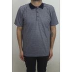 Santa Fistan Store Erkek Desenli Klasik Kesim Rahat Kalıp Tek Cepli Polo Yaka Tişört - Lacivert - 2XL