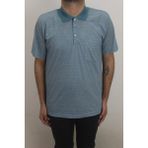 Santa Fistan Store Erkek Desenli Klasik Kesim Rahat Kalıp Tek Cepli Polo Yaka Tişört - XL - Yeşil