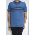 Santa Fistan Store Erkek Desenli Spor Kesim Rahat Kalıp Polo Yaka T-Shirt - XL - Parlament Mavisi