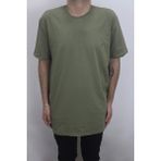 Santa Fistan Store Erkek Düz Spor Kesim Rahat Kalıp Bisiklet Yaka Battal Basic Tişört - 4XL - Haki Yeşil