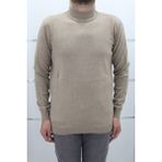 Santa Fistan Store Erkek Koyu Bej Düz Spor Kesim Normal Kalıp Yarım Balıkçı Yaka Kışlık Yünlü Kazak - 2XL