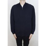 Santa Fistan Store Erkek Lacivert Hakim Yaka Klasik Kesim Rahat Kalıp Fermuarlı Kışlık Yünlü Astarlı Mont - 2XL
