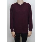 Santa Fistan Store Erkek Spor Kesim Rahat Kalıp V-Yaka Selanik Kumaşlı Kışlık Kazak - Bordo